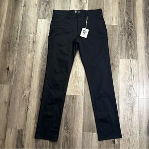 Graham Luxe Men's Emerson Golf Pants 34x34 Jet Black Performance Stretch NWT NEW